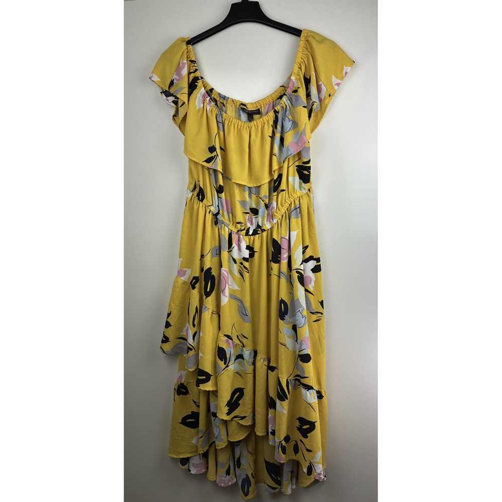 Lane Bryant Off Shoulder Ruffle Midi Dress Plus Size 22/24 Wedding Bridal Shower - Picture 2 of 15
